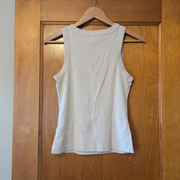 Michael Stars Beige Ribbed Tank Top| Size Small - Picture 3 of 5